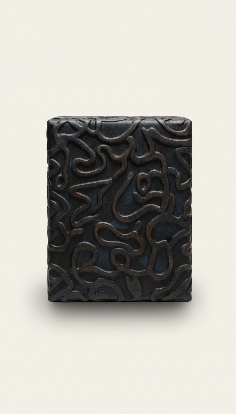 Matte Black Embossed Denim Presentation Box